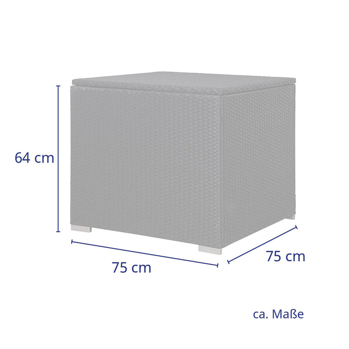 Auflagenbox Polyrattan Gartenbox Erweiterung Kissenbox LUGANO CALIFORNIA