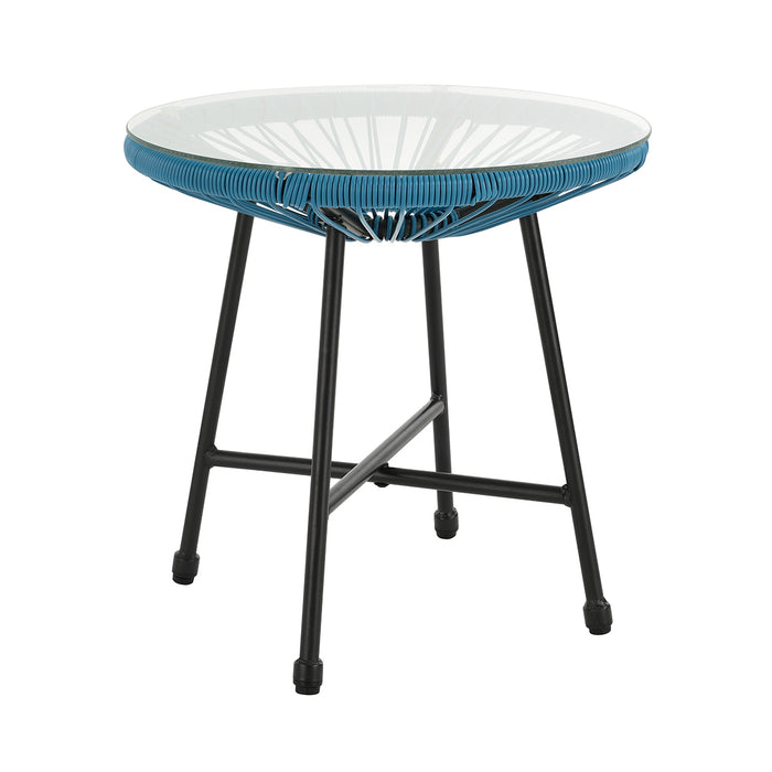 BALI Balkonset Beistelltisch - blau