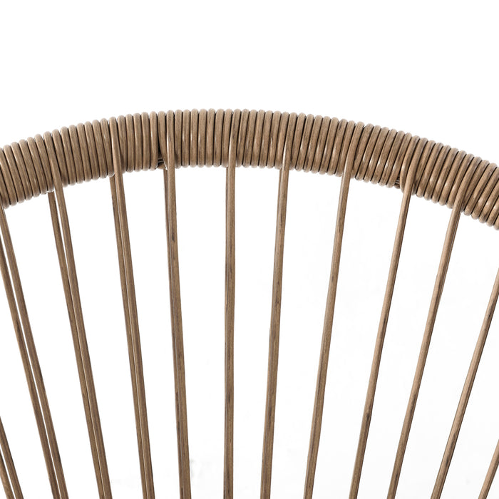 BALI Balkonset Sessel Detail Polyrattan-Geflecht - braun