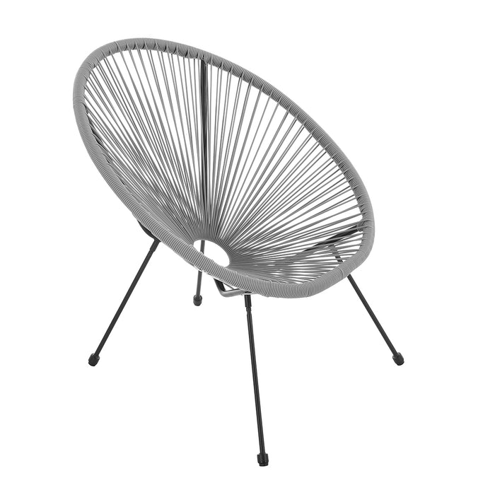 BALI Balkonset Sessel - grau