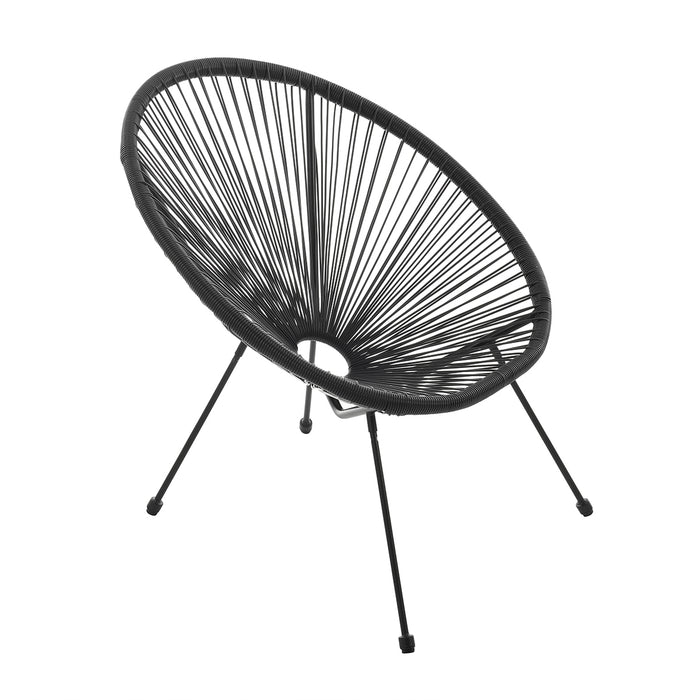 BALI Balkonset Sessel - schwarz