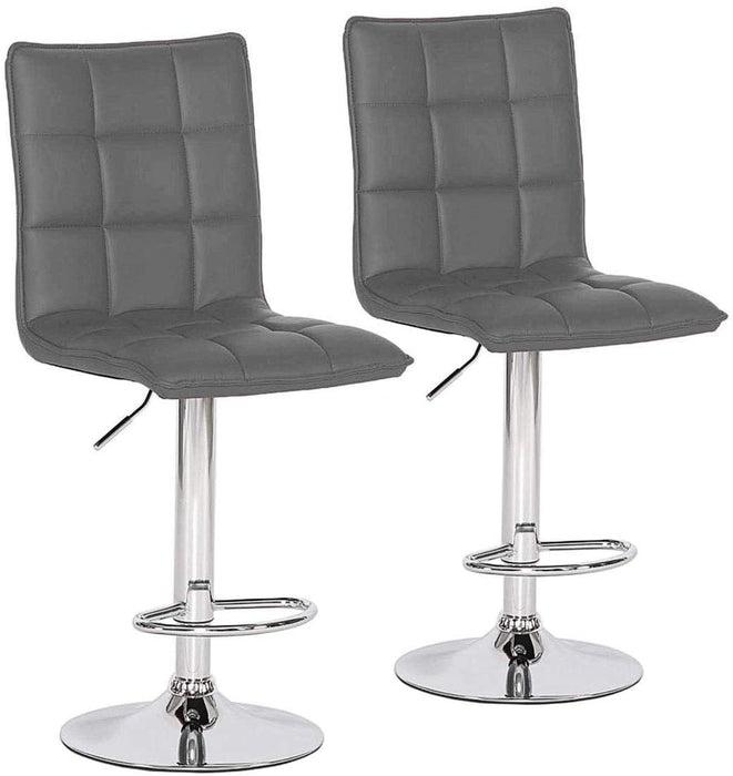 2er Set Barhocker gesteppt Kunstleder