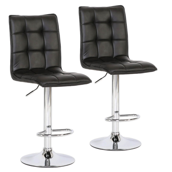 2er Set Barhocker gesteppt Kunstleder