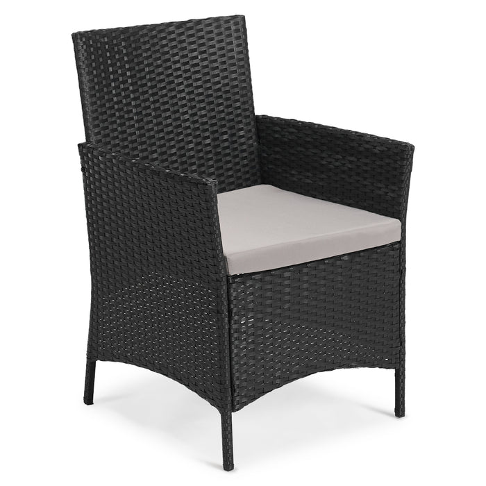 B-Ware BROOKLYN Rattan Sitzgruppe Schwarz