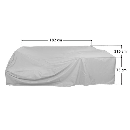 Maße Abdeckhaube SVITA BROOKLYN: 115x182 cm, Höhe 75 cm