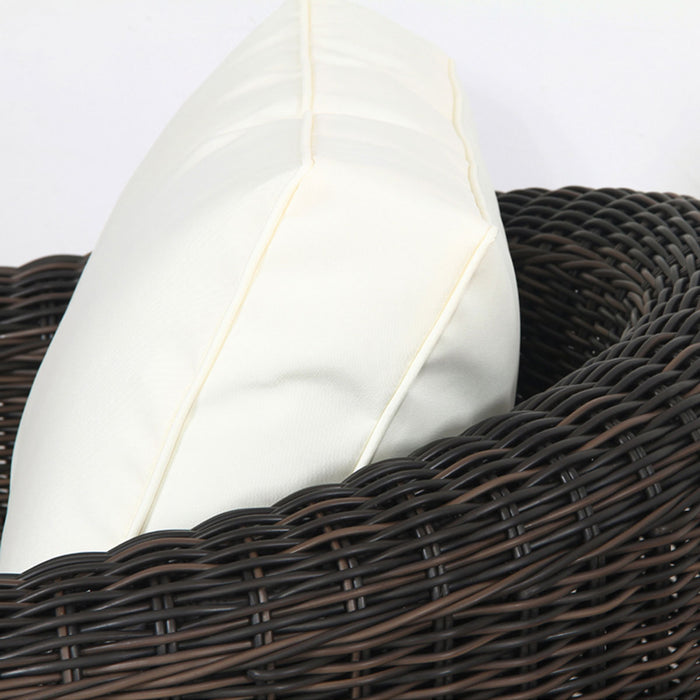 CALIFORNIA DELUXE Polyrattan Gartenmöbel Set mit Rundrattan-Optik Braun