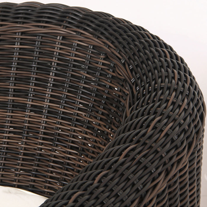 CALIFORNIA DELUXE Polyrattan Gartenmöbel Set mit Rundrattan-Optik Braun