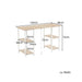 SVITA STUDIO Schreibtisch mit Maßen: 120 cm lang, 48 cm breit, 75 cm hoch, zwei Regalböden links und rechts 44x24 cm, jeweils 32 cm Abstand, 72 cm zwischen Tischplatte und Boden