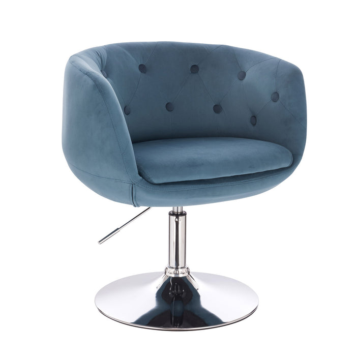 B-Ware PANAMA Lounge Sessel Samt Blau