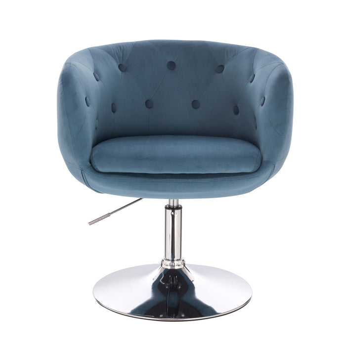 B-Ware PANAMA Lounge Sessel Samt Blau