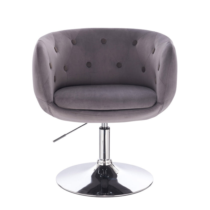 B-Ware PANAMA Lounge Sessel Samt Grau