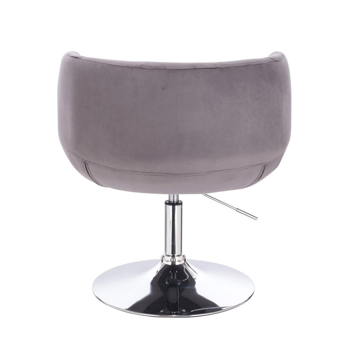 B-Ware PANAMA Lounge Sessel Samt Grau