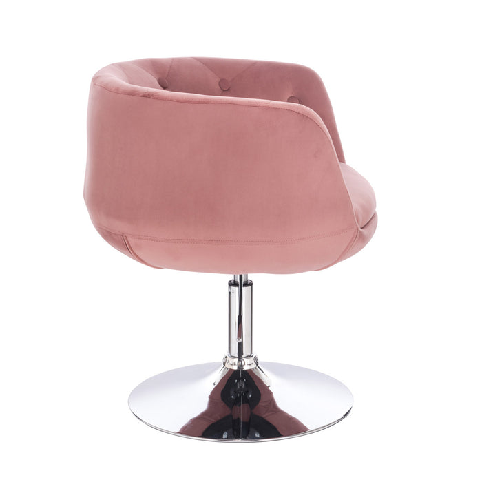 B-Ware PANAMA Lounge Sessel Samt Rosa