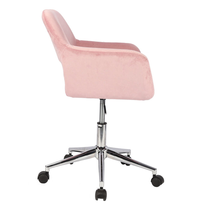 B-Ware JILL Bürostuhl Samt Rosa