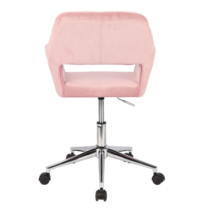 B-Ware JILL Bürostuhl Samt Rosa