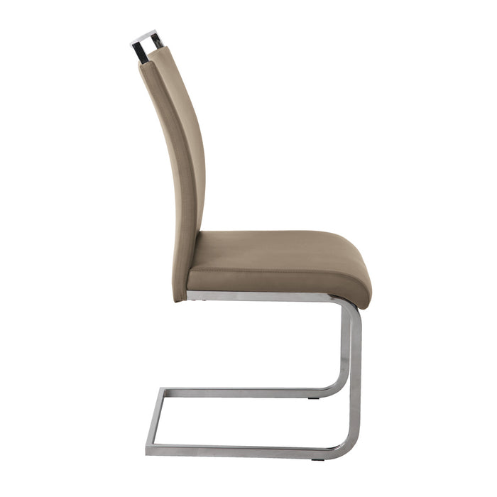 B-Ware JUDY 2er Set Freischwinger Stühle Taupe