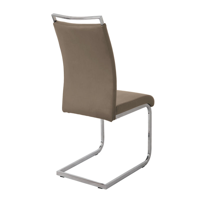 B-Ware JUDY 2er Set Freischwinger Stühle Taupe