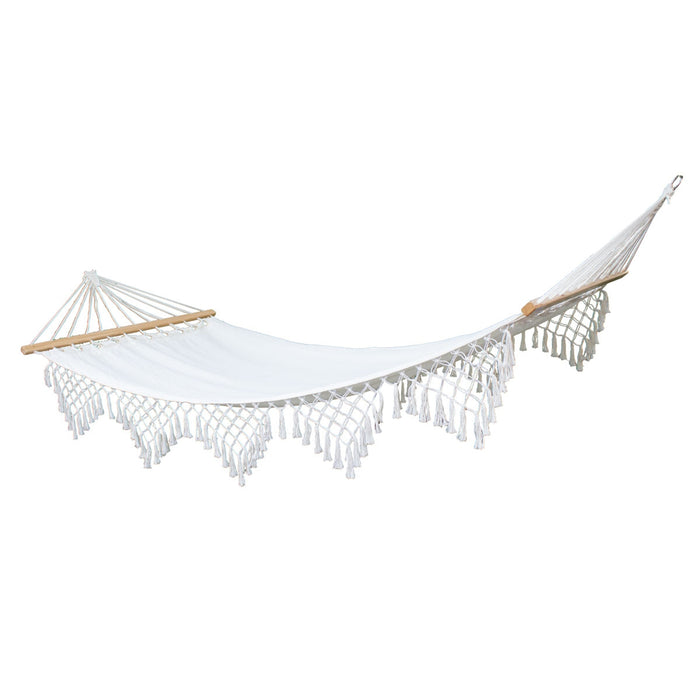 B-Ware Hängematte mit Holzrahmen Beige