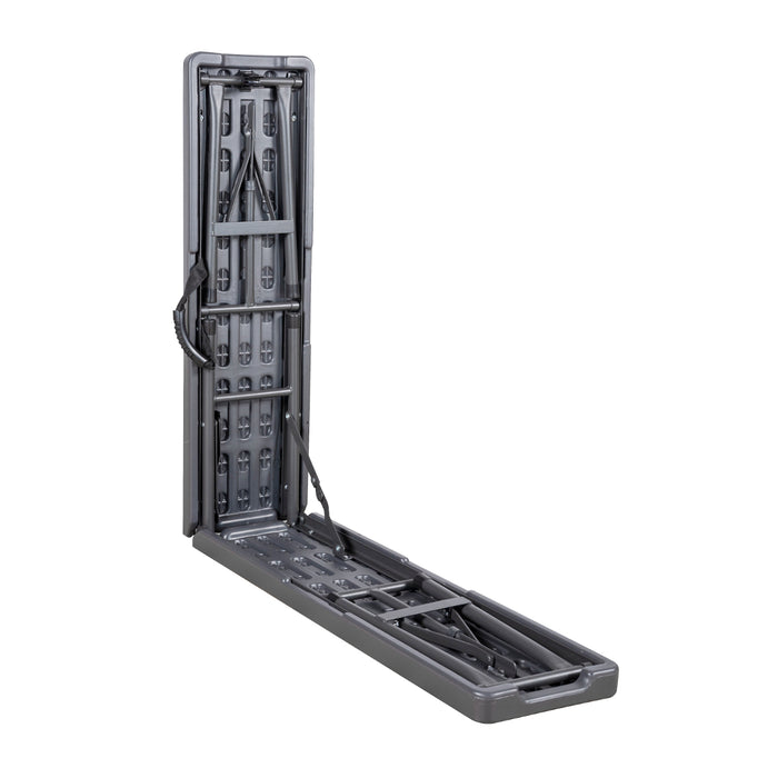 Set Buffettisch mit Klappbänken faltbar 180 cm Grau (91559)
