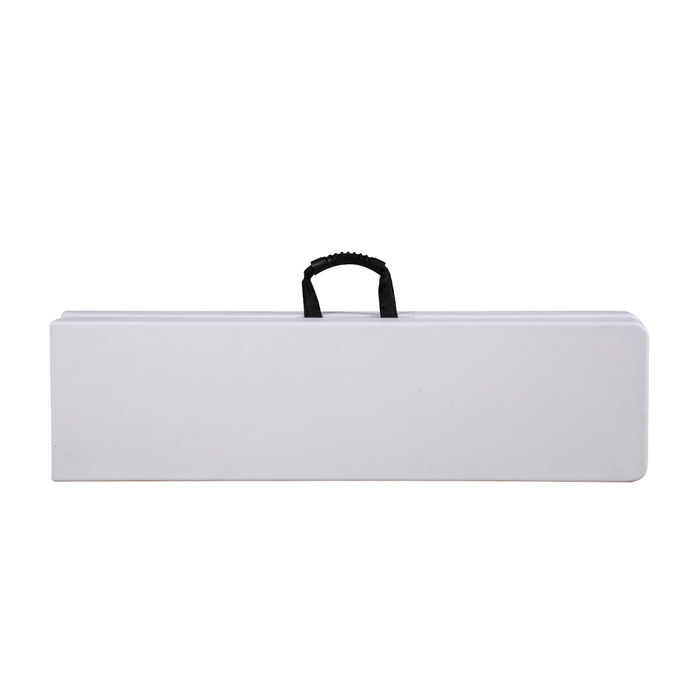 Set Buffettisch mit Klappbänken faltbar 180 cm Weiß (91558)
