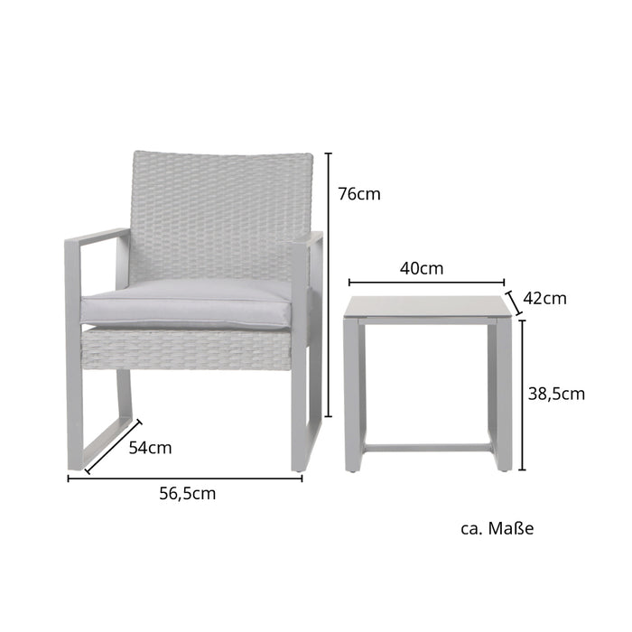 B-Ware LOIS Rattan Sitzgruppe Grau