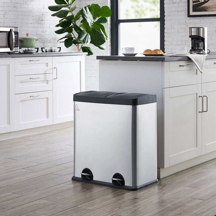 SVITA T2X30L Mülleimer aus Edelstahl in einer modernen hellen Küche