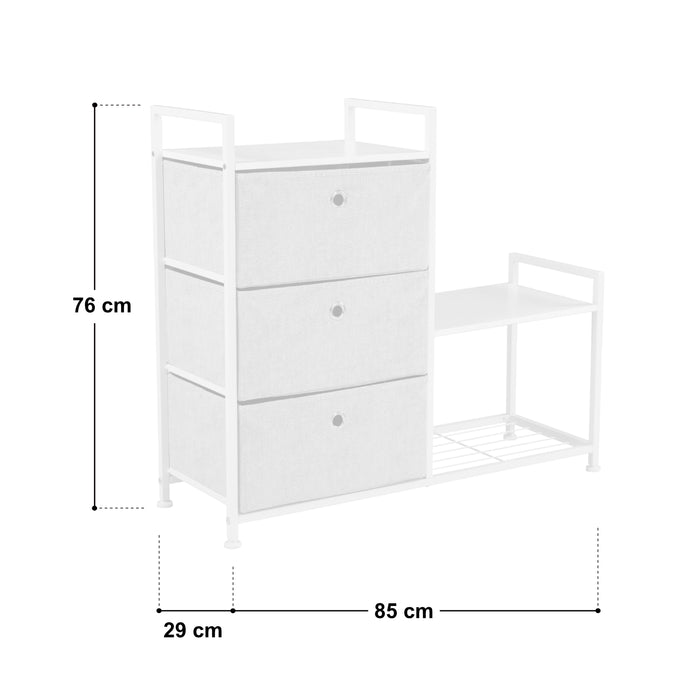 SVITA RUNA Schuhregal Maße 76 cm hoch, 85 cm breit, 29 cm tief
