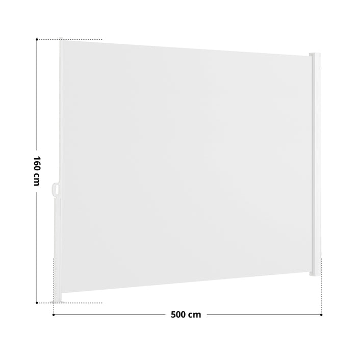 B-Ware Seitenmarkise 500x160cm Dunkelgrau