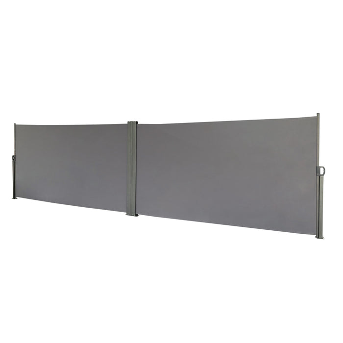 Doppel-Seitenmarkise 280g/m² Balkon-Markise Sonnenschutz Sichtschutz