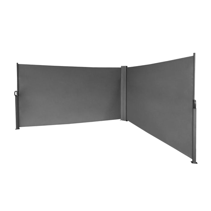 Doppel-Seitenmarkise 280g/m² Balkon-Markise Sonnenschutz Sichtschutz
