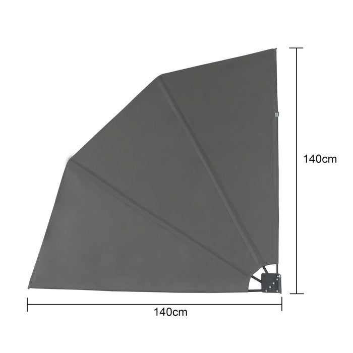 B-Ware Balkonfächer 140x140 Dunkelgrau