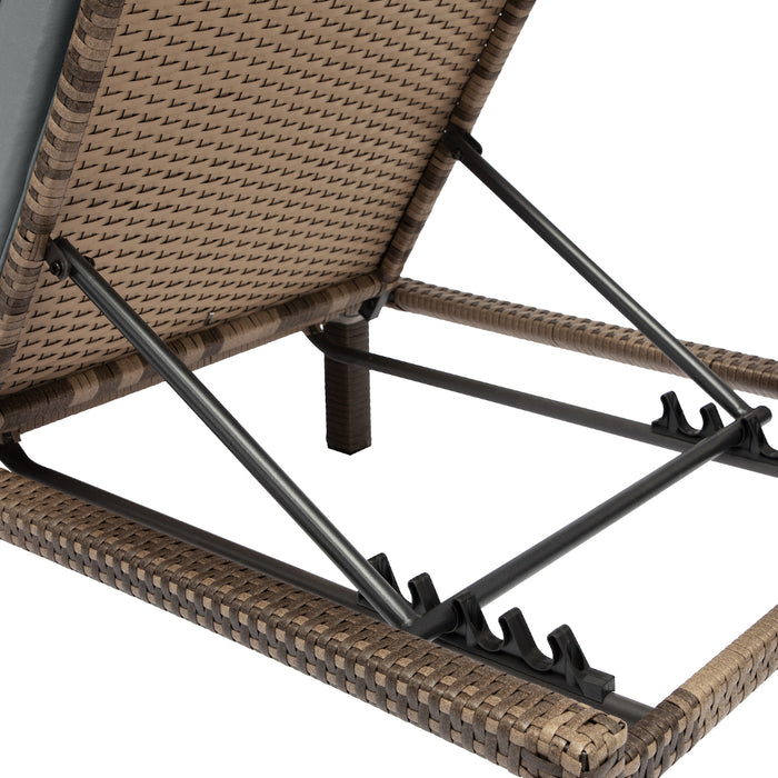 Detailbild Rückenlehne mit vierstufiger Arretierung