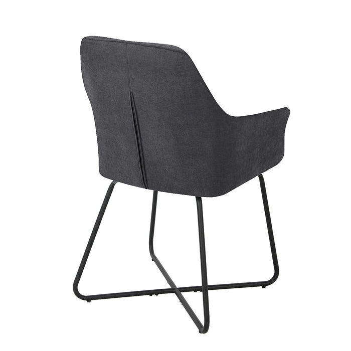 B-Ware JOSIE Dining 2er-Set Esszimmerstuhl Stoff Dunkelgrau