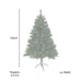 Künstlicher SVITA Tannenbaum 150 cm hoch mit roten Beeren und Zapfen, Nadelgröße 6-9 cm