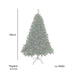 Künstlicher SVITA Tannenbaum 180 cm hoch mit roten Beeren und Zapfen, Nadeln 6-9 cm lang