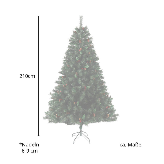B-Ware Weihnachtsbaum Tannenzapfen + rote Beeren 210 cm
