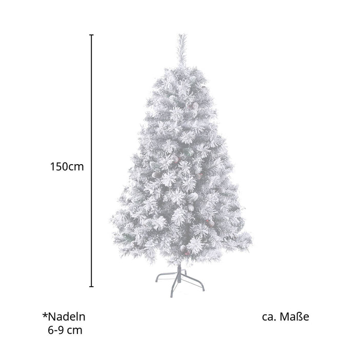 Verschneiter Weihnachtsbaum von SVITA, Maße: 150 cm hoch, Nadellänge 6-9 cm
