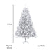 Verschneiter Weihnachtsbaum von SVITA, Maße: 210 cm hoch, Nadellänge 6-9 cm