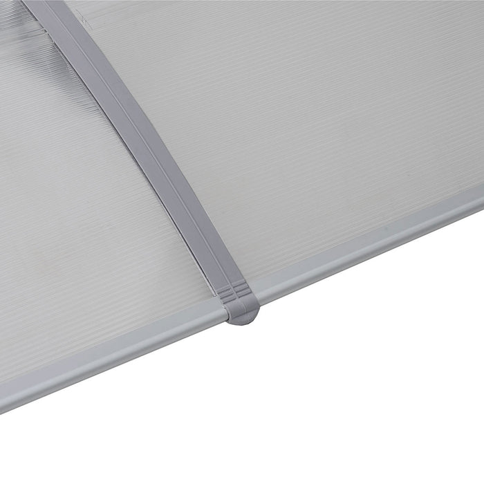 Vordach Überdachung transparent robust Haustürvorach Pultvordach grau weiß