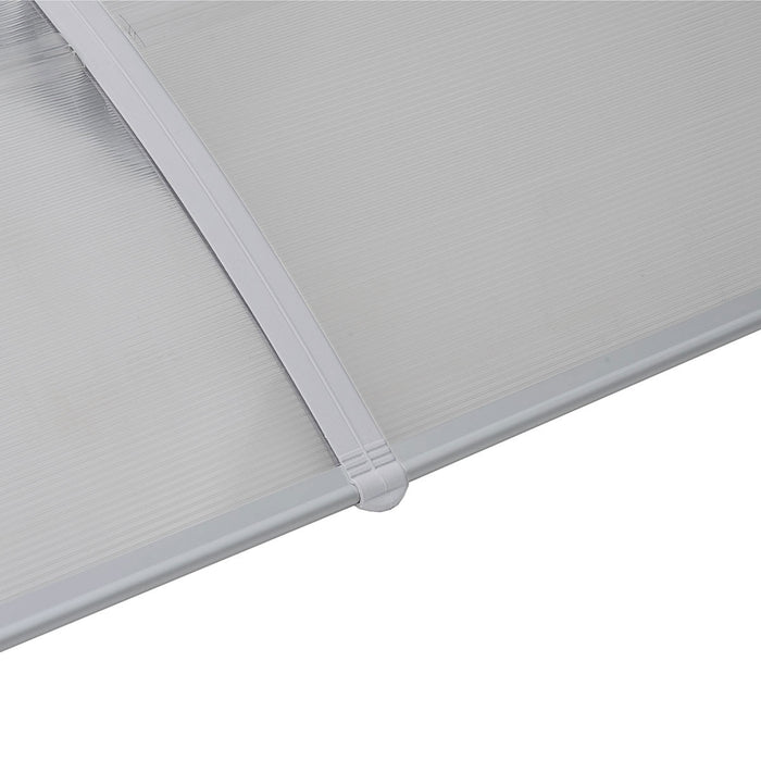 Vordach Überdachung transparent robust Haustürvorach Pultvordach grau weiß