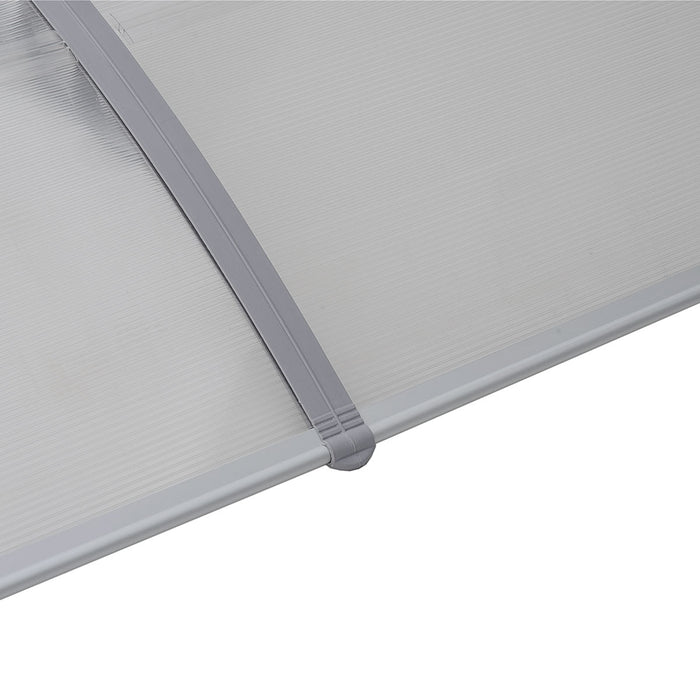Vordach Überdachung transparent robust Haustürvorach Pultvordach grau weiß