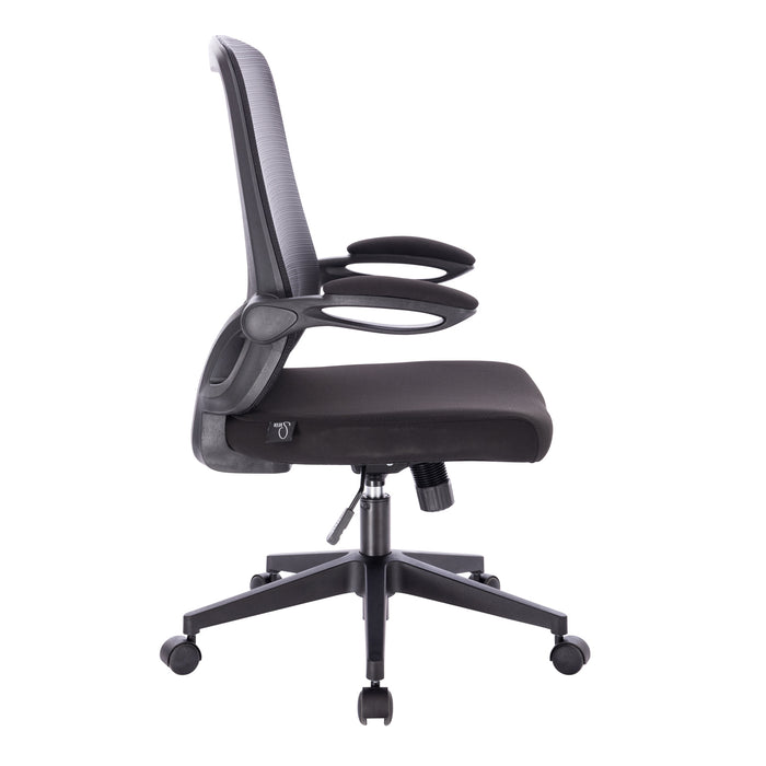 TOM Bürostuhl Schreibtischstuhl ergonomisch verstellbar Rollen Schwarz/Grau