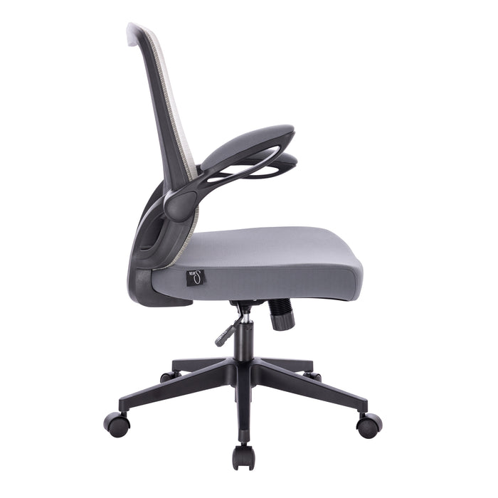 SVITA TOM Bürostuhl Schreibtischstuhl ergonomisch verstellbar Rollen Schwarz/Grau