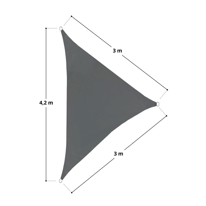 Sonnensegel Dreieck Dunkelgrau 3x3x4,2m