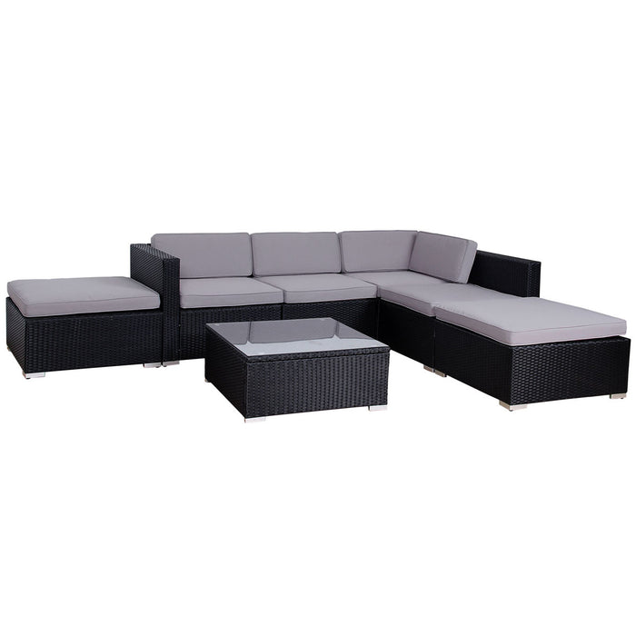 SVITA LUGANO Polyrattan Lounge Rattan Set Couch Sofa Garnitur Gartenmöbel