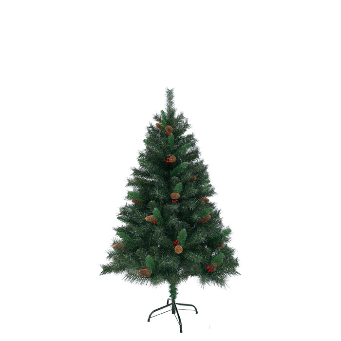 Künstlicher Weihnachtsbaum mit Luvi-Nadeln Grün mit Dekoration 150cm hoch von SVITA