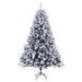 Künstlicher Weihnachtsbaum mit Luvi-Nadeln Weiß mit Dekoration und Schnee 210cm hoch von SVITA