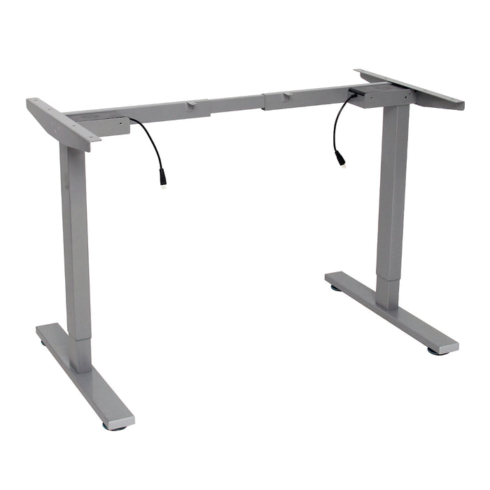 Höhenverstellbares Schreibtischgestell Grau