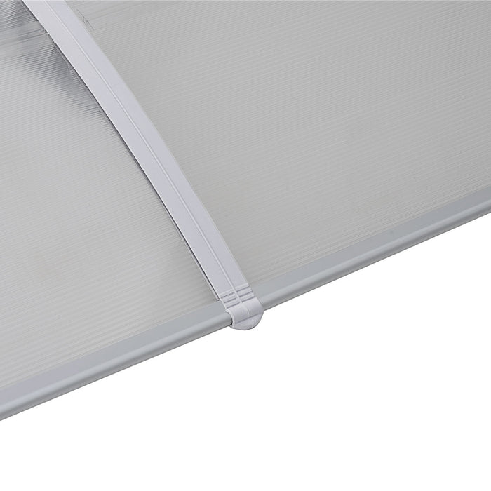 Vordach Überdachung transparent robust Haustürvorach Pultvordach grau weiß