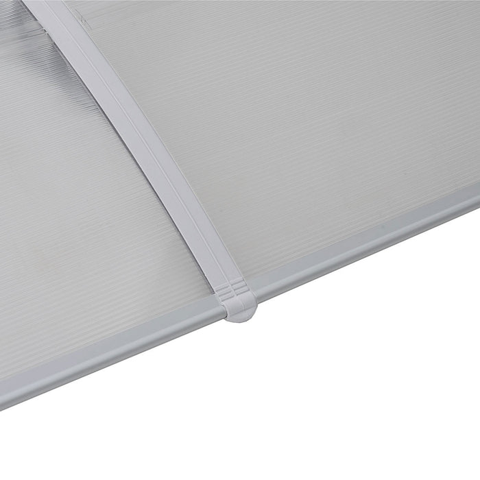 SVITA Vordach Überdachung transparent robust Haustürvorach Pultvordach grau weiß
